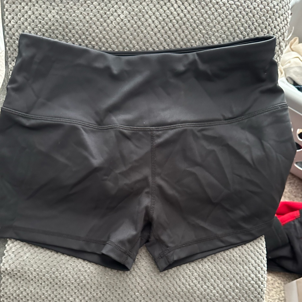 Black spandex shorts for exercise/lounge/yoga, 2inch inseam